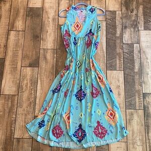 Fairhope Sleeveless Multicolor Maxi Dress